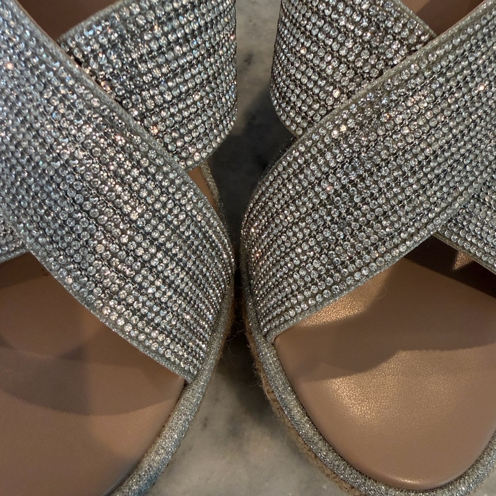 Mix No.6 silver sparkle wedge sandals (Jennesa)size 8 - Picture 6 of 7